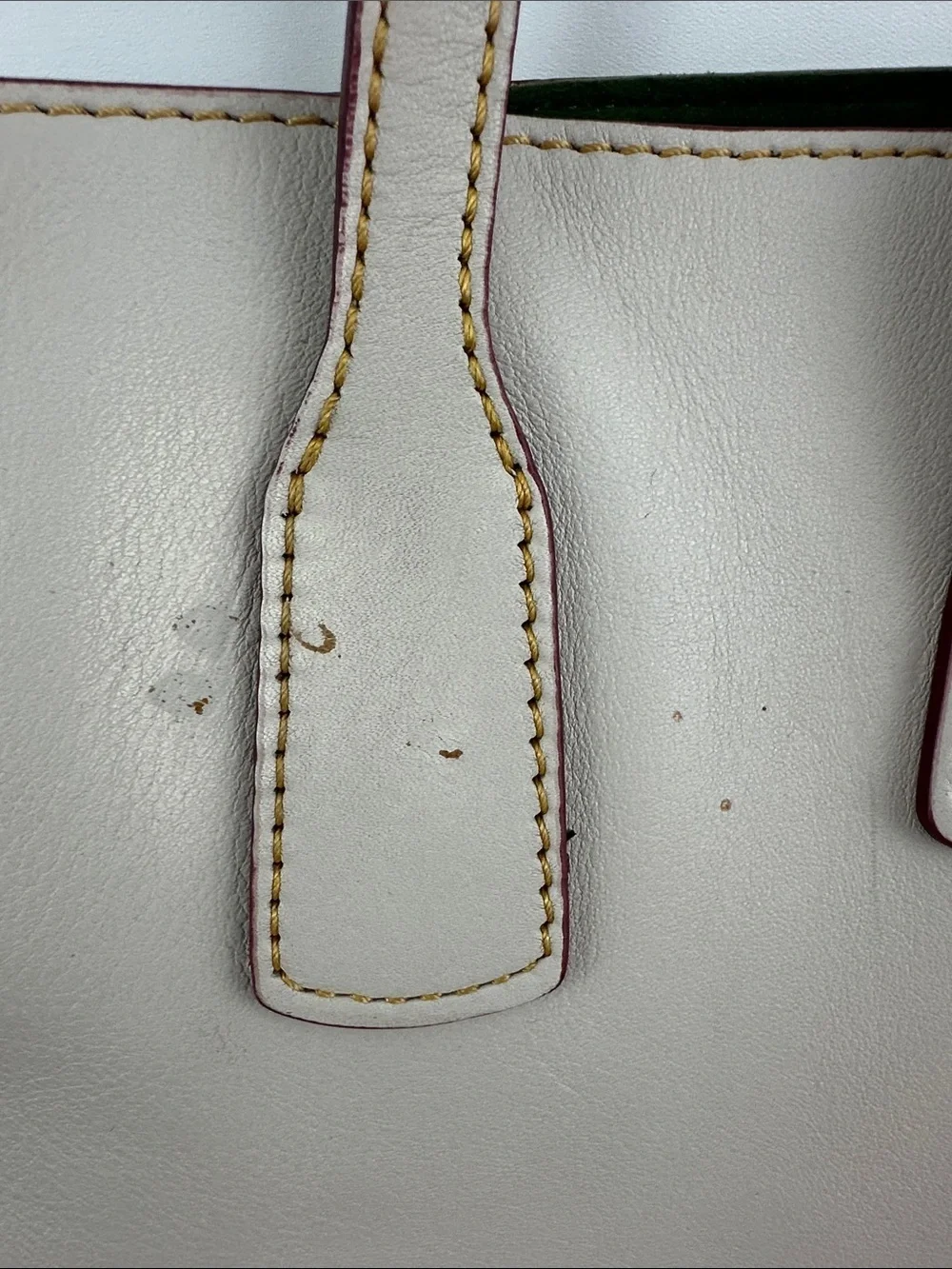 Dooney & Bourke Florentine Vacchetta Leather Tote Putty Small Gold Logo Bag